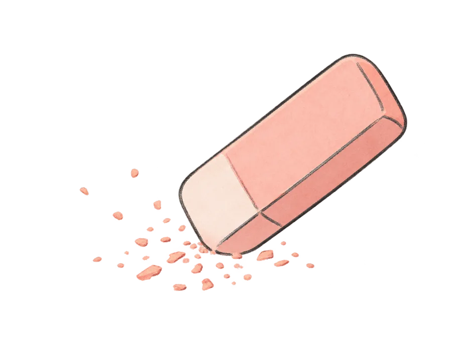Eraser. Drag it, or use the arrow keys, to rub out the draft.